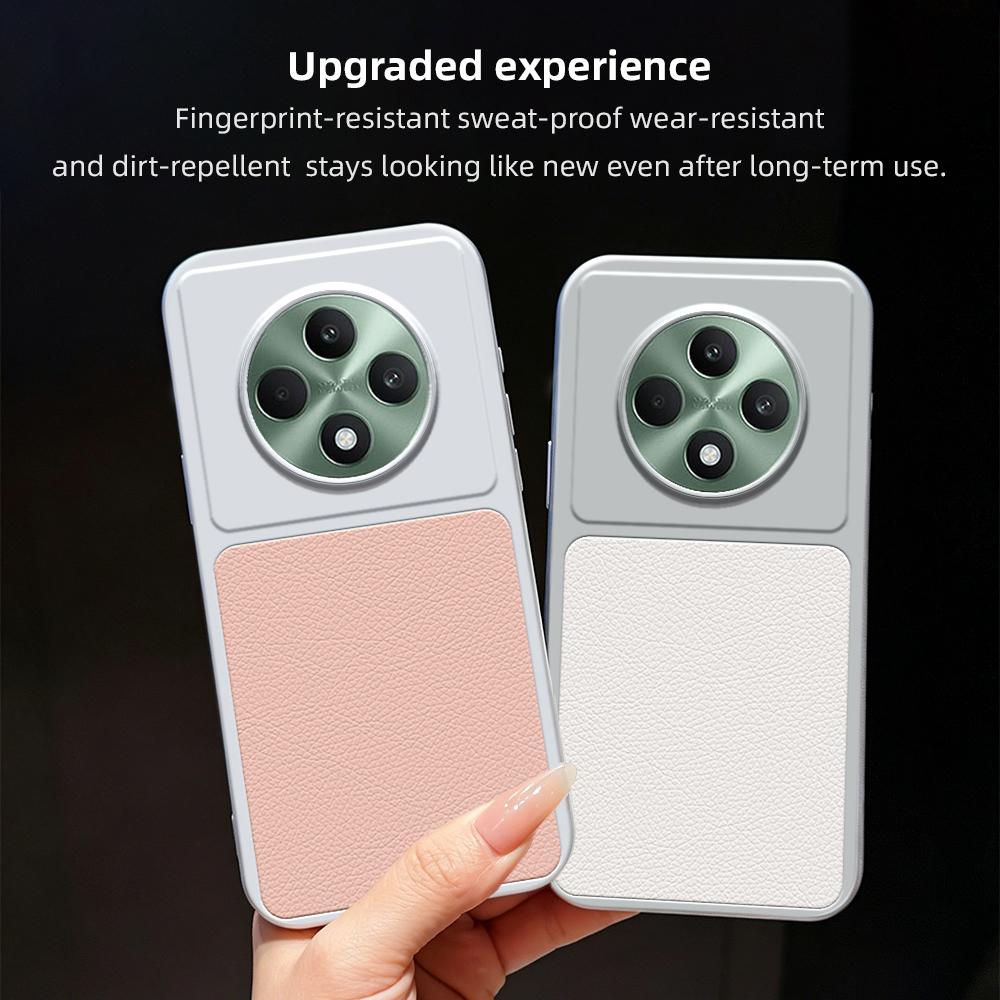 For OPPO Reno12 F 5G / 4G Lambskin Series Skin Feel Shockproof Phone Case(Purple)