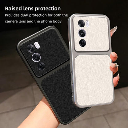 For OPPO Reno12 Pro Global Lambskin Series Skin Feel Shockproof Phone Case(Purple)