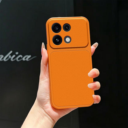 For OPPO Reno16 Pro 5G Global Lambskin Series Skin Feel Shockproof Phone Case(Orange)