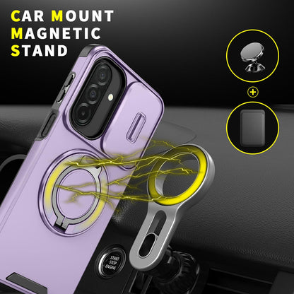 For Samsung Galaxy A27 5G Sliding Camshield Ring Holder Phone Case(Purple)