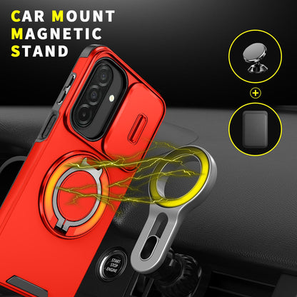 For Samsung Galaxy A27 5G Sliding Camshield Ring Holder Phone Case(Red)