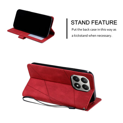 For Xiaomi 15T 5G Skin Feel Splicing Leather Phone Case(Red)