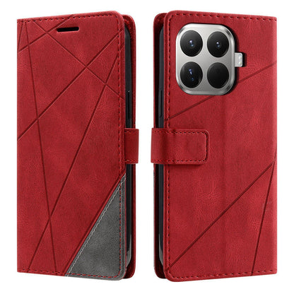 For Xiaomi 15T Pro 5G Skin Feel Splicing Leather Phone Case(Red)