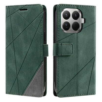 For Xiaomi 15T Pro 5G Skin Feel Splicing Leather Phone Case(Green)