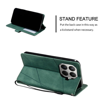 For Xiaomi 15T Pro 5G Skin Feel Splicing Leather Phone Case(Green)