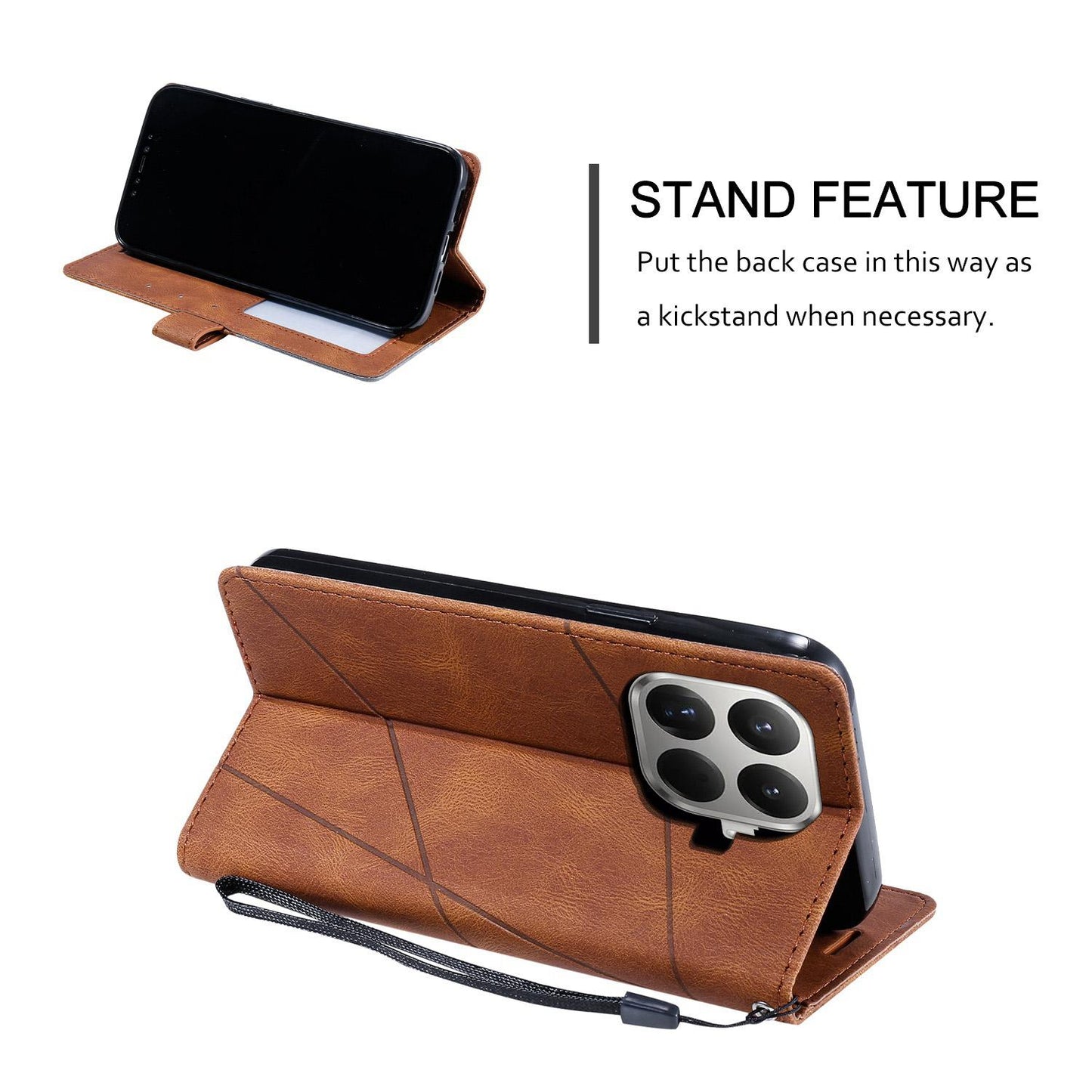 For Xiaomi 15T Pro 5G Skin Feel Splicing Leather Phone Case(Brown)