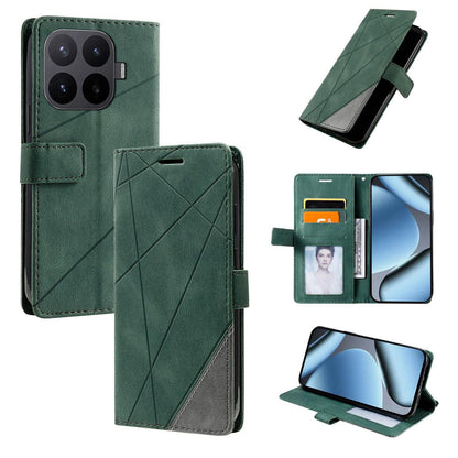 For Xiaomi 17T Pro 5G Skin Feel Splicing Leather Phone Case(Green)