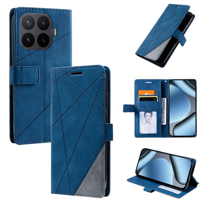 For Xiaomi 17T 5G Skin Feel Splicing Leather Phone Case(Blue)