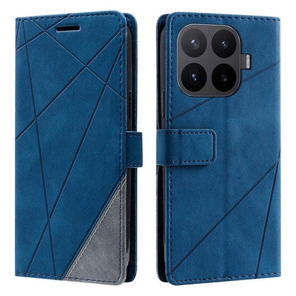 For Xiaomi 17T 5G Skin Feel Splicing Leather Phone Case(Blue)