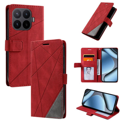 For Xiaomi 17T 5G Skin Feel Splicing Leather Phone Case(Red)