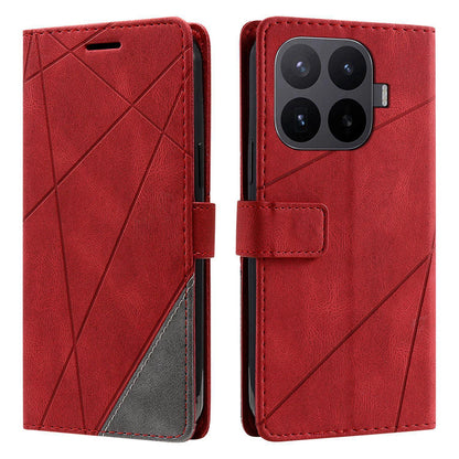 For Xiaomi 17T 5G Skin Feel Splicing Leather Phone Case(Red)