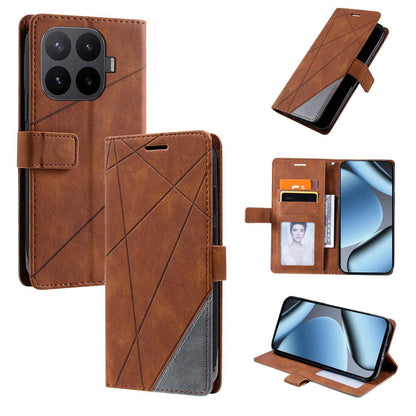 For Xiaomi 17T 5G Skin Feel Splicing Leather Phone Case(Brown)