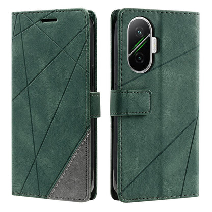 For Redmi Turbo 4 Pro 5G / Poco F7 5G Skin Feel Splicing Leather Phone Case(Green)