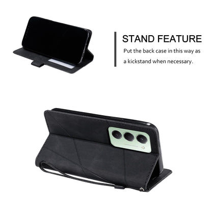 For Redmi 15 5G Global / 15 4G SEA 169.5mm Skin Feel Splicing Leather Phone Case(Black)