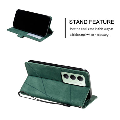 For Redmi 15 5G Global / 15 4G SEA 169.5mm Skin Feel Splicing Leather Phone Case(Green)