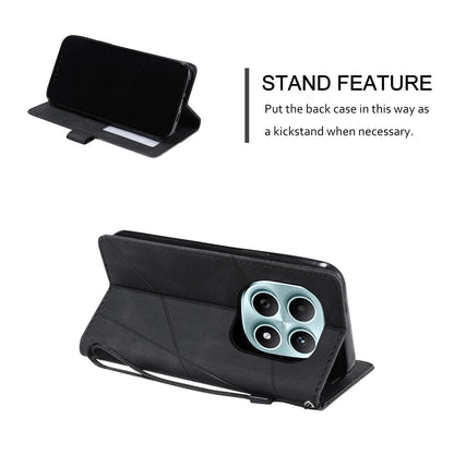 For Redmi Note 15 4G / 5G Global 164mm Skin Feel Splicing Leather Phone Case(Black)