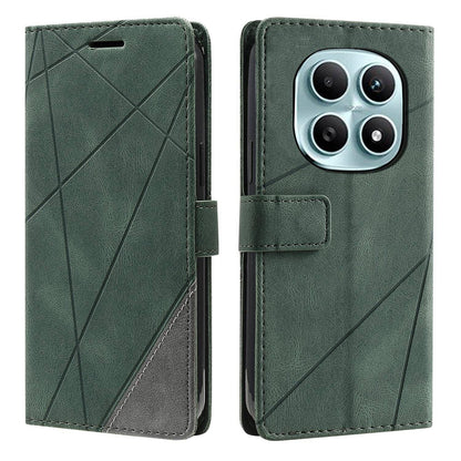 For Redmi Note 15 4G / 5G Global 164mm Skin Feel Splicing Leather Phone Case(Green)