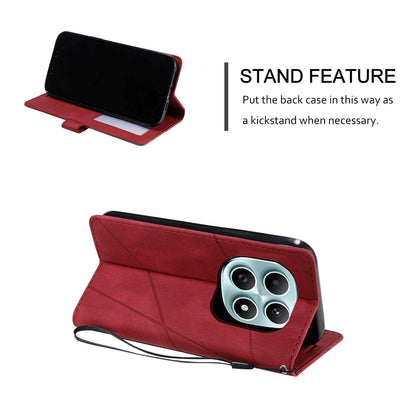 For Redmi Note 15 Pro+ Global 163.3mm Skin Feel Splicing Leather Phone Case(Red)