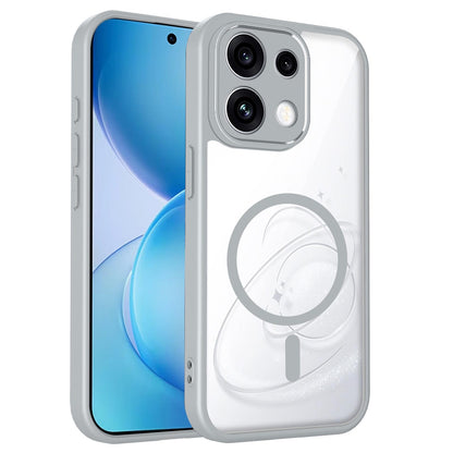 For OPPO Reno16 F 5G Global Matte PC Skin-feel Magnetic Shockproof Phone Case(Grey)
