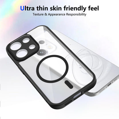 For OPPO Reno16 F 5G Global Matte PC Skin-feel Magnetic Shockproof Phone Case(Black)