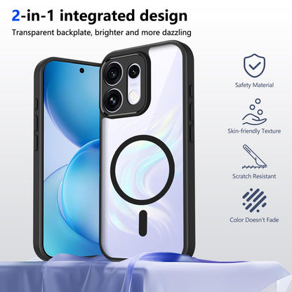 For OPPO Reno16 / Reno16 Pro Global Matte PC Skin-feel Magnetic Shockproof Phone Case(Black)