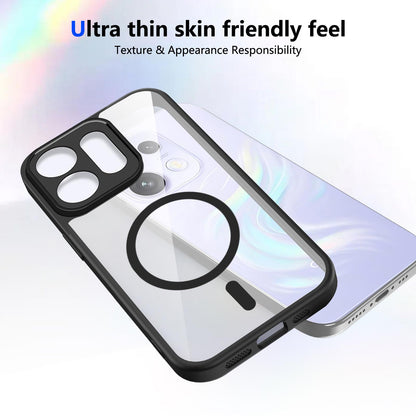 For OPPO Reno16 / Reno16 Pro Global Matte PC Skin-feel Magnetic Shockproof Phone Case(Black)