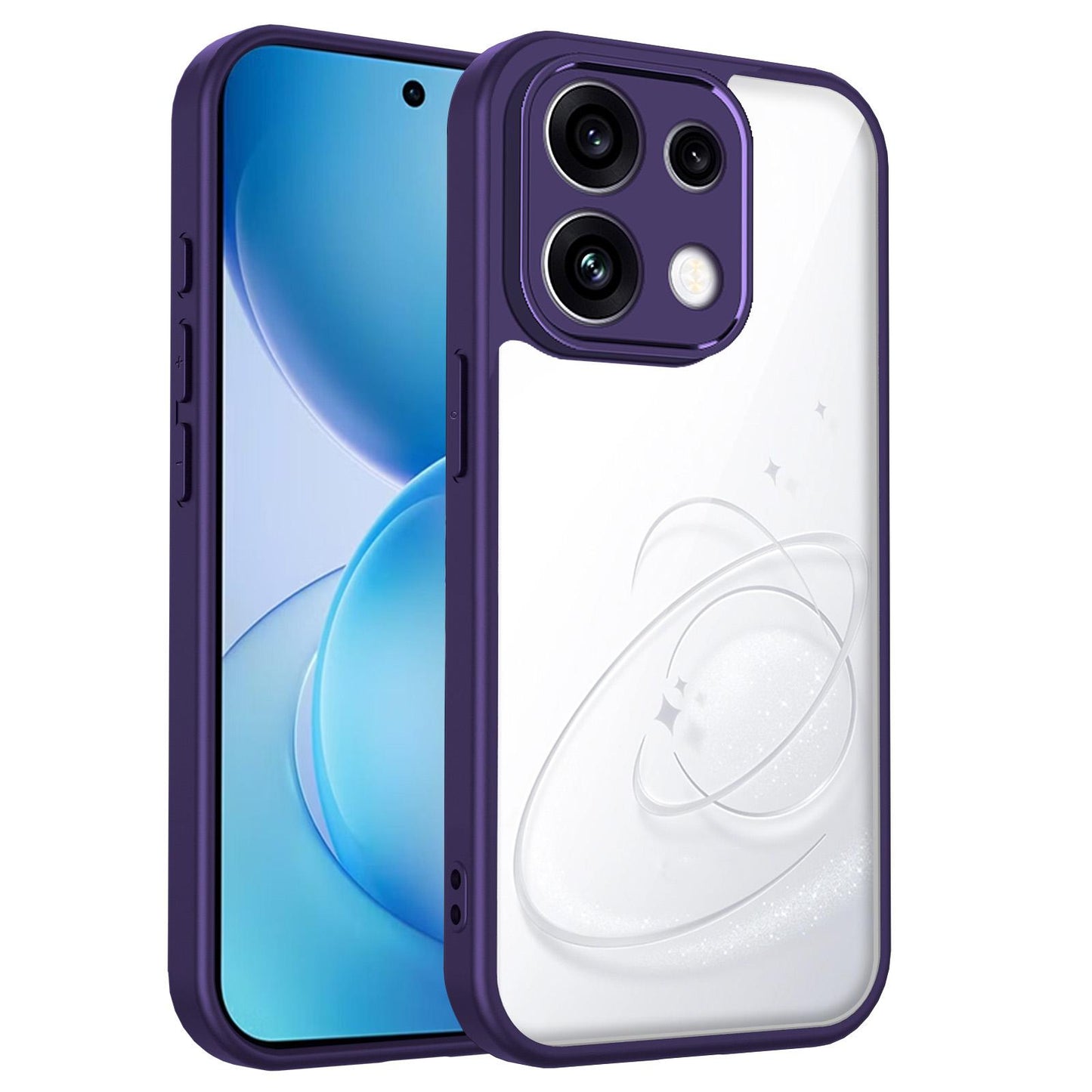 For OPPO Reno16 F 5G Global Matte PC Skin-feel Shockproof Phone Case(Purple)