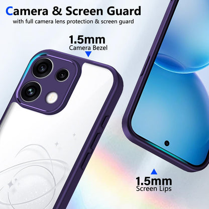 For OPPO Reno16 F 5G Global Matte PC Skin-feel Shockproof Phone Case(Purple)