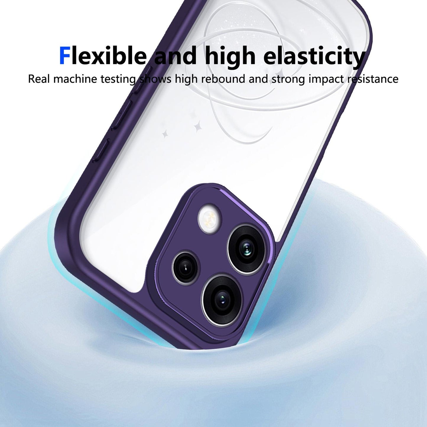 For OPPO Reno16 F 5G Global Matte PC Skin-feel Shockproof Phone Case(Purple)
