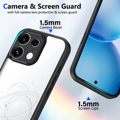 For OPPO Reno16 F 5G Global Matte PC Skin-feel Shockproof Phone Case(Black)