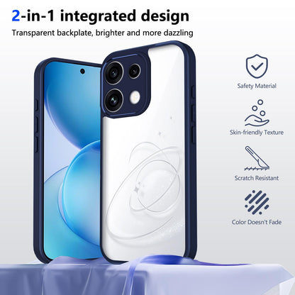 For OPPO Reno16 F 5G Global Matte PC Skin-feel Shockproof Phone Case(Blue)
