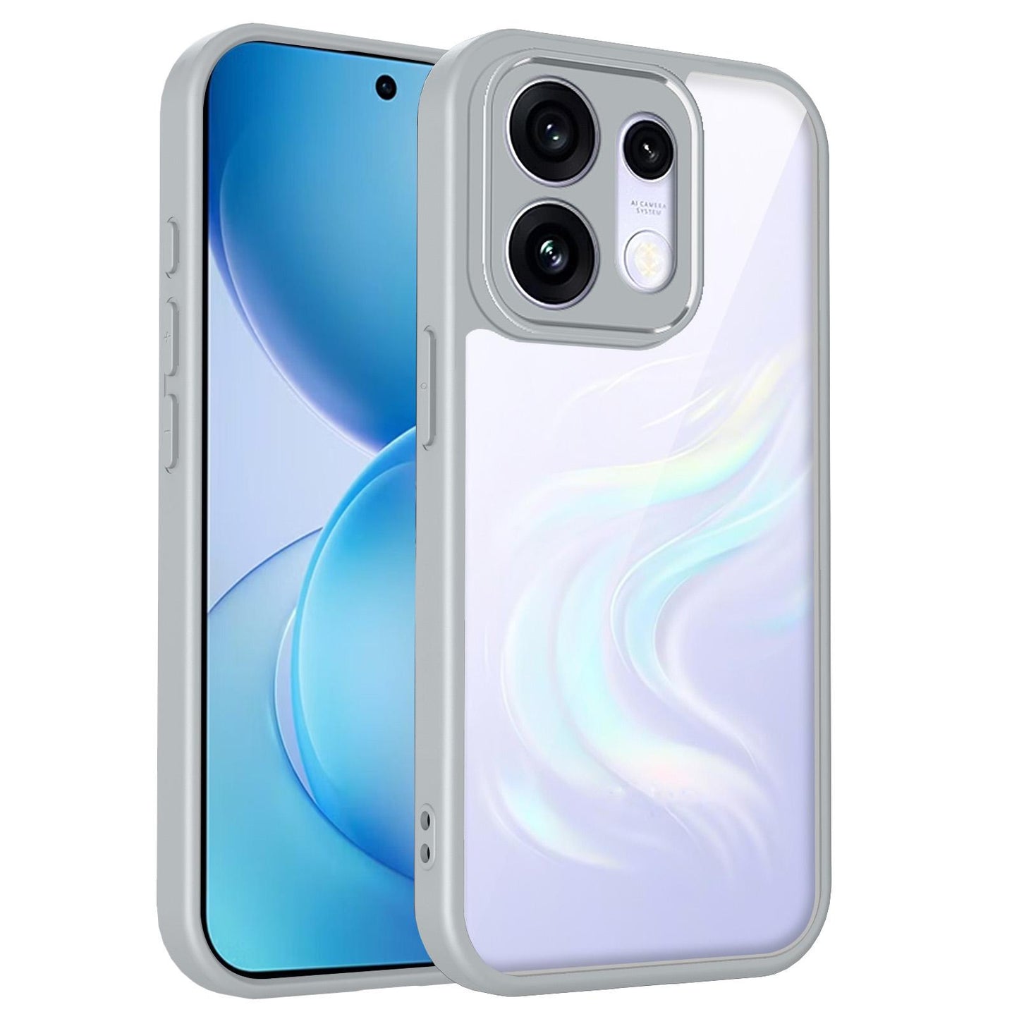 For OPPO Reno16 / Reno16 Pro 5G Global Matte PC Skin-feel Shockproof Phone Case(Grey)