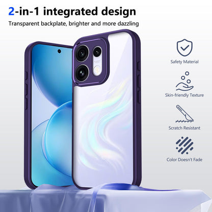 For OPPO Reno16 / Reno16 Pro 5G Global Matte PC Skin-feel Shockproof Phone Case(Purple)