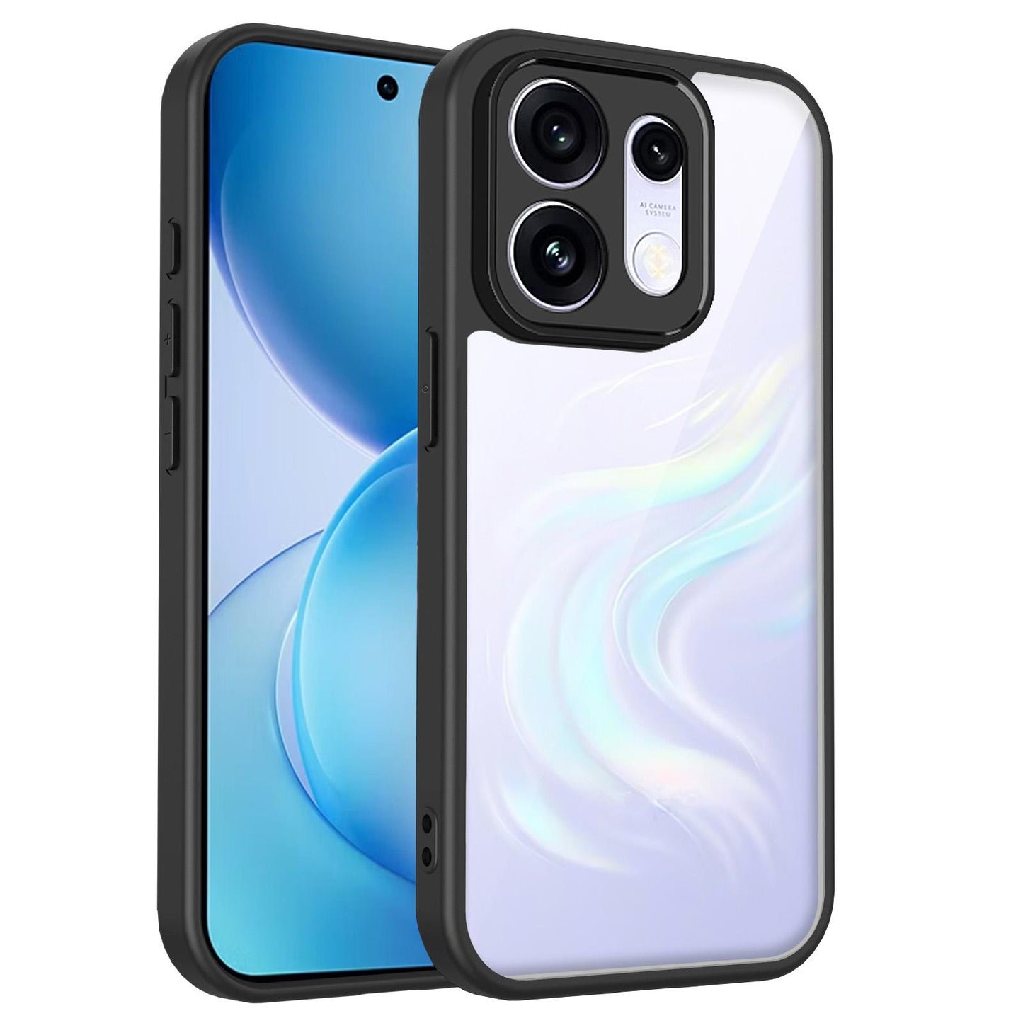 For OPPO Reno16 / Reno16 Pro 5G Global Matte PC Skin-feel Shockproof Phone Case(Black)