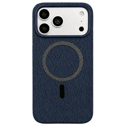 For iPhone 17 Pro Max Acrylic Hybrid TPU Rhombus Texture Magnetic Phone Case(Blue)