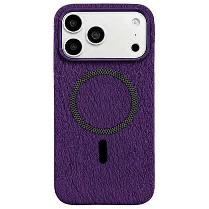 For iPhone 17 Pro Max Acrylic Hybrid TPU Rhombus Texture Magnetic Phone Case(Purple)