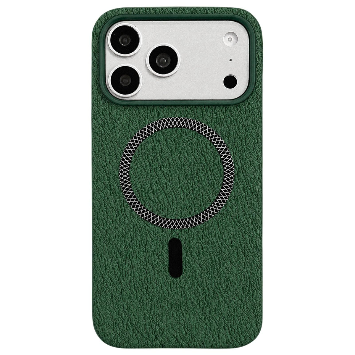 For iPhone 18 Pro / 17 Pro Acrylic Hybrid TPU Rhombus Texture Magnetic Phone Case - Green - EDA010014902D