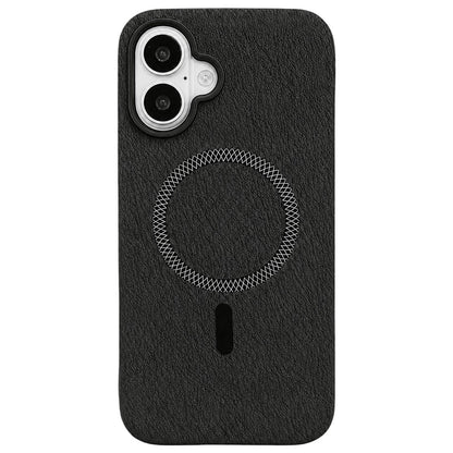 For iPhone 17 Acrylic Hybrid TPU Rhombus Texture Magnetic Phone Case(Black)