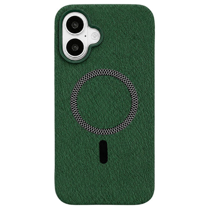 For iPhone 17 Acrylic Hybrid TPU Rhombus Texture Magnetic Phone Case(Green)