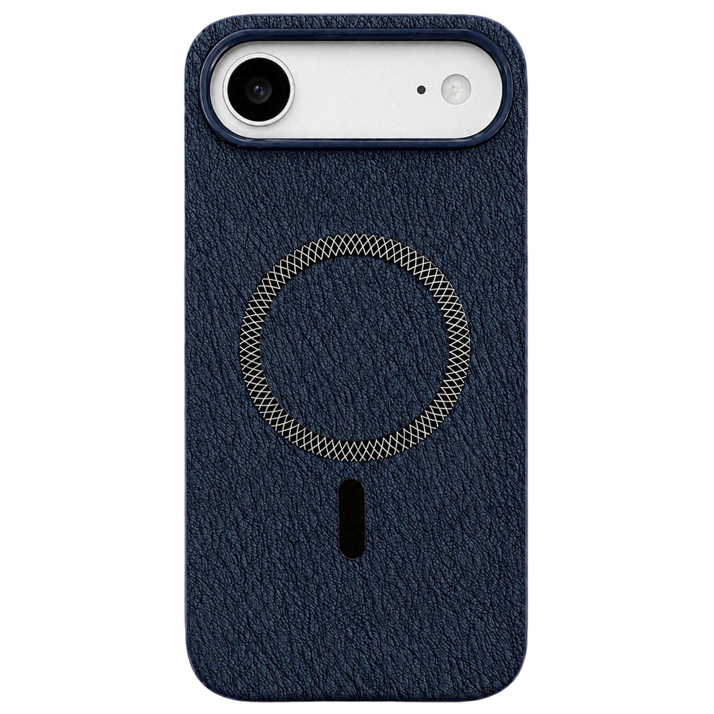 For iPhone Air Acrylic Hybrid TPU Rhombus Texture Magnetic Phone Case(Blue)