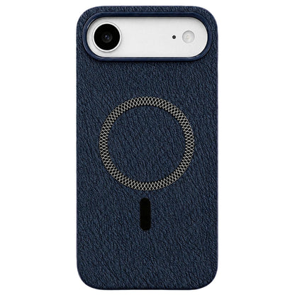 For iPhone Air Acrylic Hybrid TPU Rhombus Texture Magnetic Phone Case(Blue)