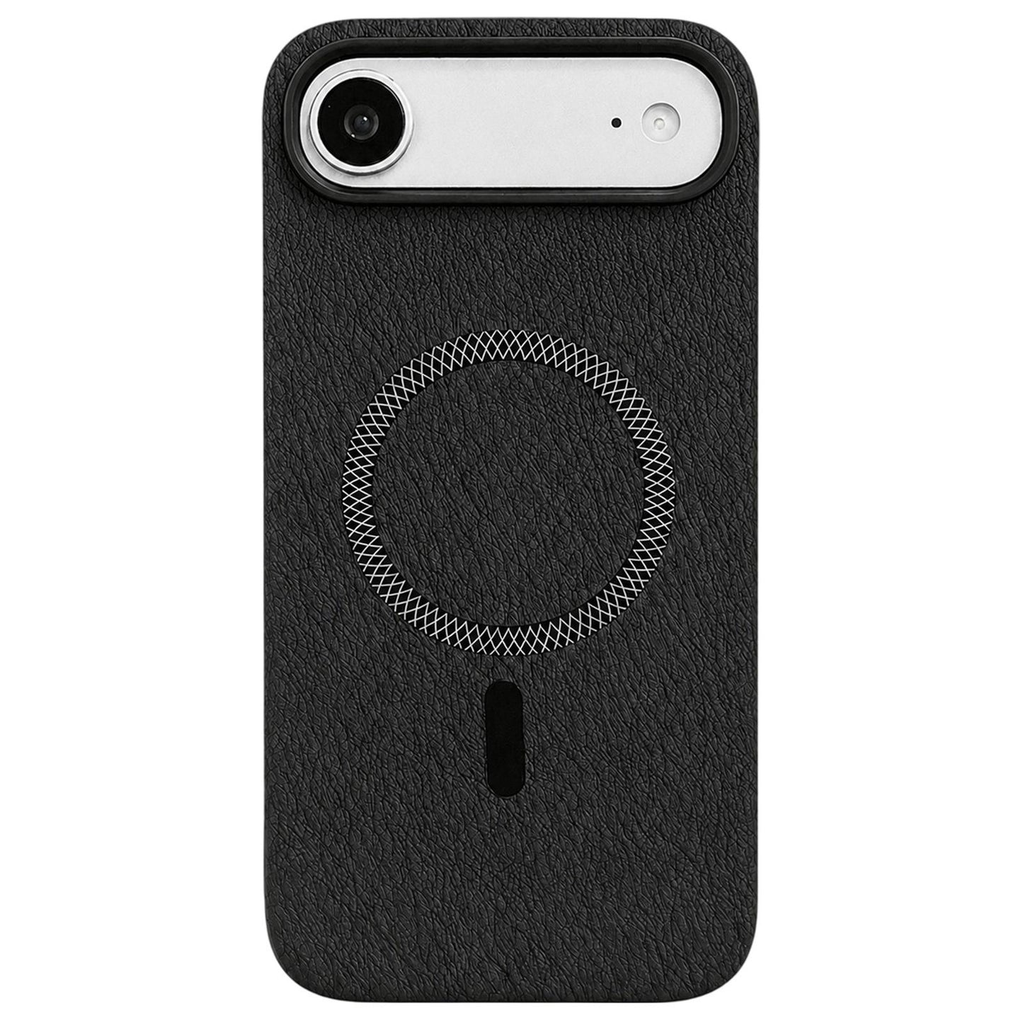For iPhone Air Acrylic Hybrid TPU Rhombus Texture Magnetic Phone Case(Black)