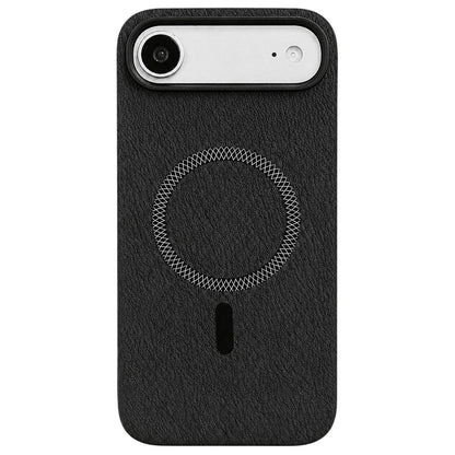 For iPhone Air Acrylic Hybrid TPU Rhombus Texture Magnetic Phone Case(Black)