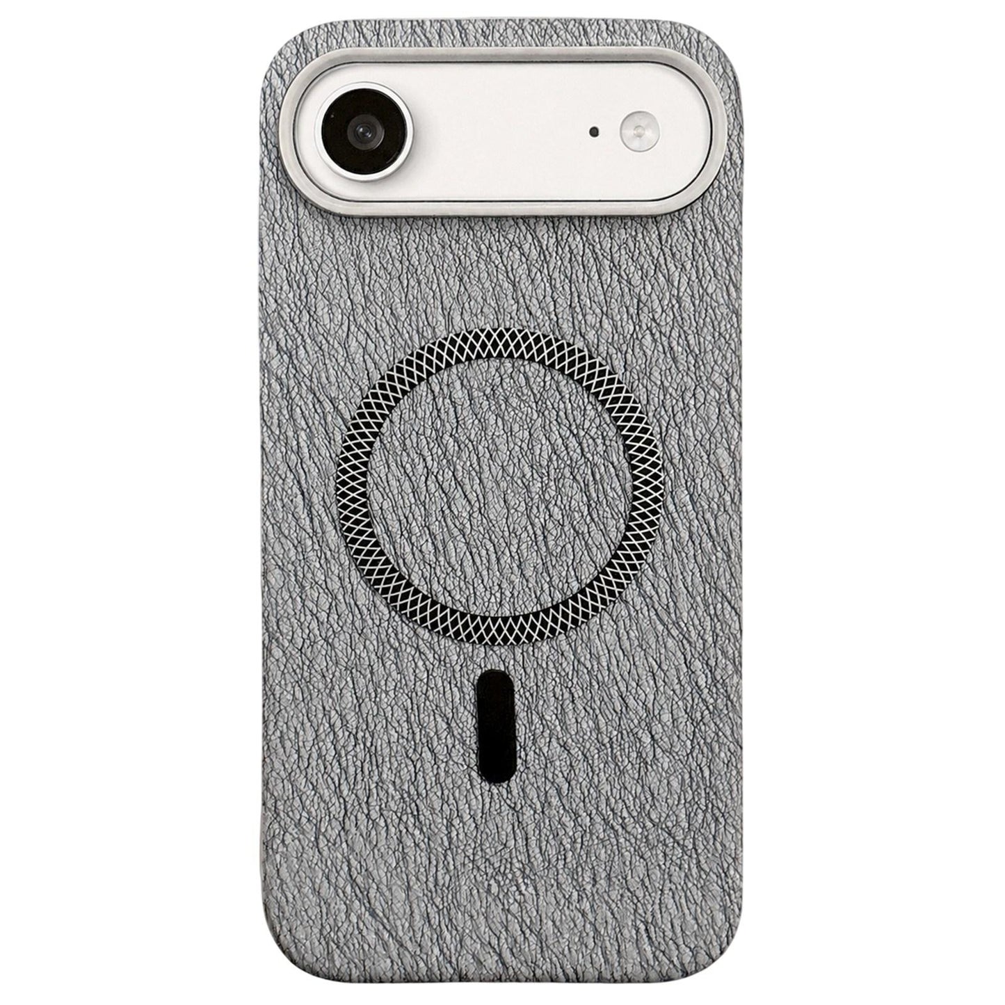 For iPhone Air Acrylic Hybrid TPU Rhombus Texture Magnetic Phone Case(Grey)