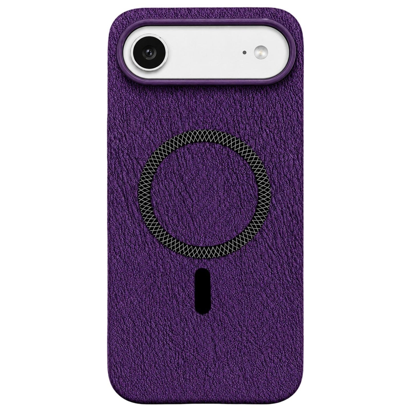 For iPhone Air Acrylic Hybrid TPU Rhombus Texture Magnetic Phone Case(Purple)