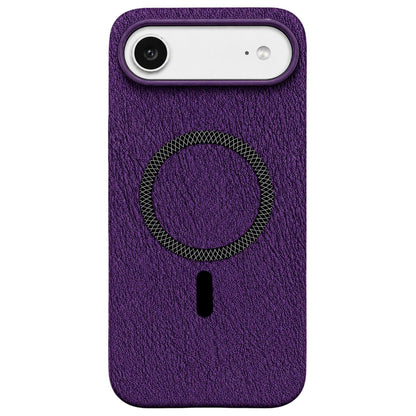 For iPhone Air Acrylic Hybrid TPU Rhombus Texture Magnetic Phone Case(Purple)
