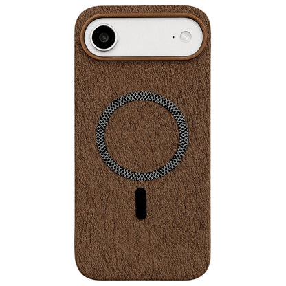 For iPhone Air Acrylic Hybrid TPU Rhombus Texture Magnetic Phone Case(Brown)