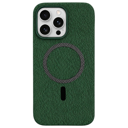 For iPhone 16 Pro Max Acrylic Hybrid TPU Rhombus Texture Magnetic Phone Case(Green)