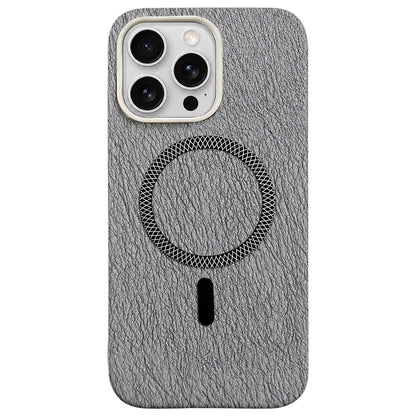 For iPhone 16 Pro Acrylic Hybrid TPU Rhombus Texture Magnetic Phone Case(Grey)
