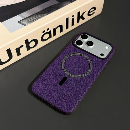 For iPhone 15 Pro Acrylic Hybrid TPU Rhombus Texture Magnetic Phone Case(Purple)